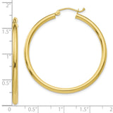 10K Polished 2.5mm Tube Hoop Earrings-WBC-10T925