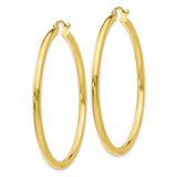 10K Polished 2.5mm Tube Hoop Earrings-WBC-10T926