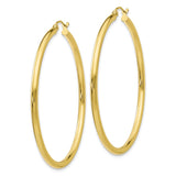 10K Polished 2.5mm Tube Hoop Earrings-WBC-10T927