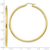 10K Polished 2.5mm Tube Hoop Earrings-WBC-10T928