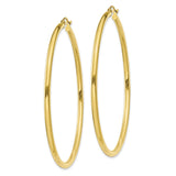 10K Polished 2.5mm Tube Hoop Earrings-WBC-10T929