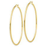 10K Polished 2.5mm Tube Hoop Earrings-WBC-10T930