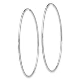 10K White Gold Endless Hoop Earrings-WBC-10T981