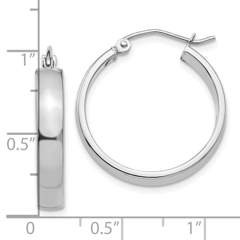 10k White Gold Polished Hoop Earring-WBC-10T989