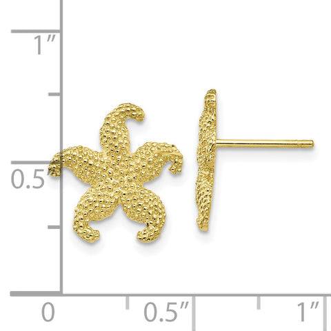 10K Starfish Post Earrings-WBC-10TC586
