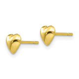 10K Polished Heart Post Earrings-WBC-10TE597