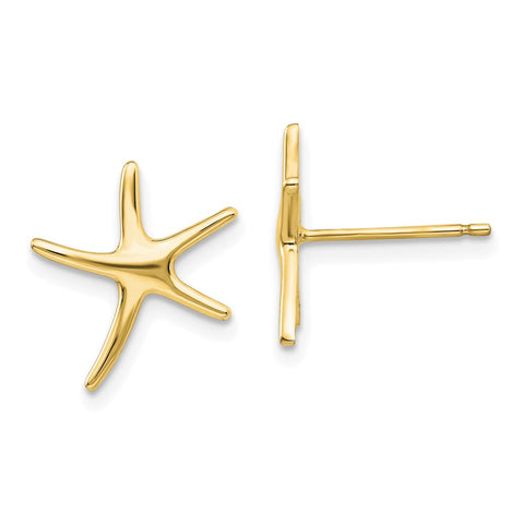 10k Starfish Earrings-WBC-10TE624