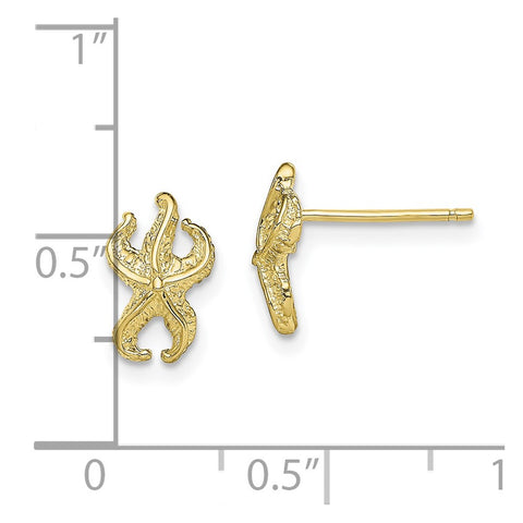 10k Starfish Post Earrings-WBC-10TE780