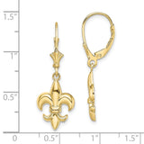 10K Small Fleur-de-Lis Leverback EARRINGS-WBC-10TF1794