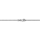 10k White Gold 1.15mm D/C Machine Made Rope Chain Anklet-WBC-10W010-9