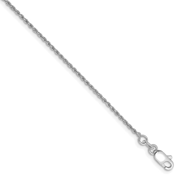 10k White Gold 1.15mm D/C Machine Made Rope Chain-WBC-10W010-8