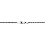 10k White Gold 1.6mm D/C Machine Made Rope Chain-WBC-10W014-7