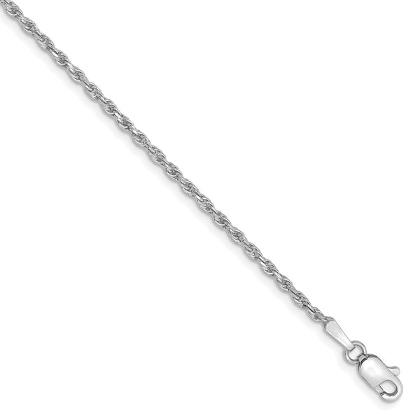 10k White Gold 1.6mm D/C Machine Made Rope Chain-WBC-10W014-8