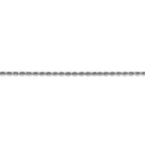 10k White Gold 2mm D/C Quadruple Rope Chain Anklet-WBC-10WQT016-9