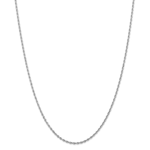 10k White Gold 2mm D/C Quadruple Rope Chain-WBC-10WQT016-26