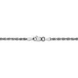 10k White Gold 2.25mm D/C Quadruple Rope Chain-WBC-10WQT018-8