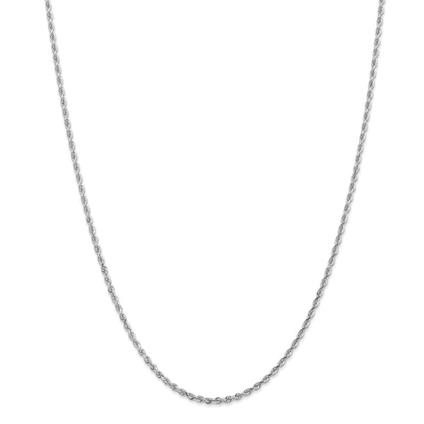 10k White Gold 2.25mm D/C Quadruple Rope Chain-WBC-10WQT018-26