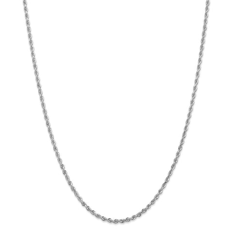 10k White Gold 2.75mm D/C Quadruple Rope Chain-WBC-10WQT021-26