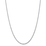 10k White Gold 3mm D/C Quadruple Rope Chain-WBC-10WQT023-30