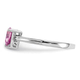 10k White Gold Created Pink Sapphire Ring-WBC-10X194