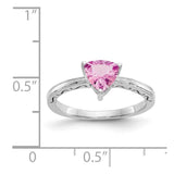 10k White Gold Created Pink Sapphire Ring-WBC-10X194