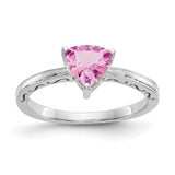 10k White Gold Created Pink Sapphire Ring-WBC-10X194