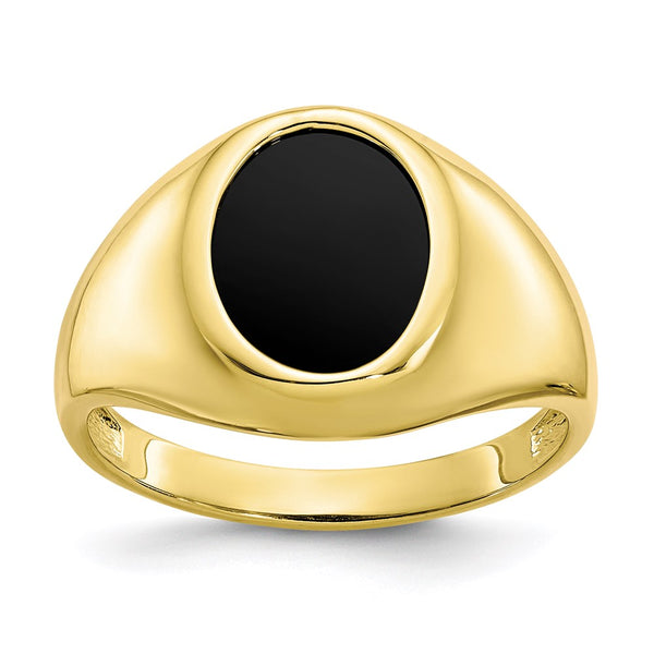 10k Onyx Mens Ring-WBC-10X21