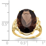 10k Smoky Quartz Ring-WBC-10X44