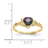 10k Heart Mystic Fire Topaz & .01ct Diamond Ring-WBC-10X57