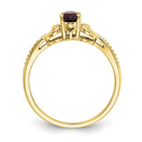 10K Garnet and Diamond Ring-WBC-10XB274