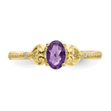 10K Amethyst and Diamond Ring-WBC-10XB275