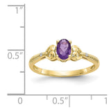 10K Amethyst and Diamond Ring-WBC-10XB275