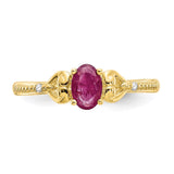 10K Ruby and Diamond Ring-WBC-10XB280