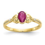 10K Ruby and Diamond Ring-WBC-10XB280