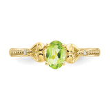 10K Peridot and Diamond Ring-WBC-10XB281