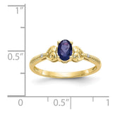 10K Sapphire and Diamond Ring-WBC-10XB282