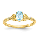 10K Light Swiss Blue Topaz and Diamond Ring-WBC-10XB285