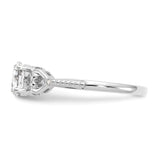 10k White Gold White Topaz and Diamond Ring-WBC-10XB289