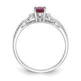 10k White Gold Ruby and Diamond Ring-WBC-10XB292