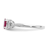 10k White Gold Ruby and Diamond Ring-WBC-10XB292