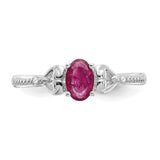 10k White Gold Ruby and Diamond Ring-WBC-10XB292