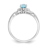 10k White Gold Swiss Blue Topaz and Diamond Ring-WBC-10XB297