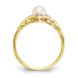 10K FW Cultured Pearl and Diamond Ring-WBC-10XB303