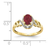 10K Ruby and Diamond Ring-WBC-10XB304