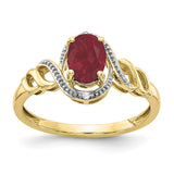 10K Ruby and Diamond Ring-WBC-10XB304
