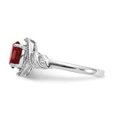 10k White Gold Ruby and Diamond Ring-WBC-10XB316