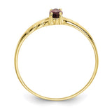 10k Polished Geniune Garnet Birthstone Ring-WBC-10XBR178