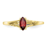 10k Polished Geniune Garnet Birthstone Ring-WBC-10XBR178