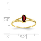 10k Polished Geniune Garnet Birthstone Ring-WBC-10XBR178