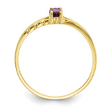 10k Polished Geniune Rhodolite Garnet Birthstone Ring-WBC-10XBR183